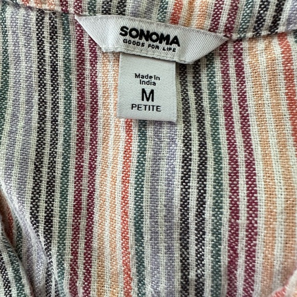 Sonoma Linen Blend Pin-tuck Tank Dress - Picture 5 of 7